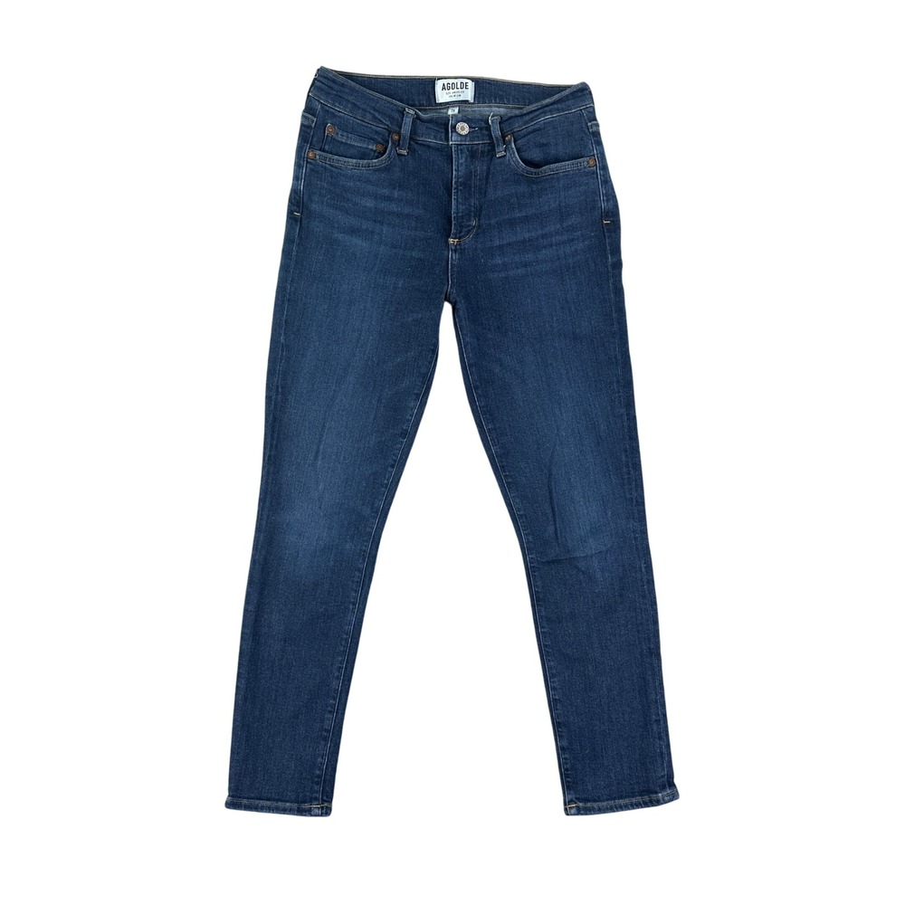 AGOLDE Jeans Women's 28x26 Blue Sophie Dark Wash Denim Skinny USA‎ Made